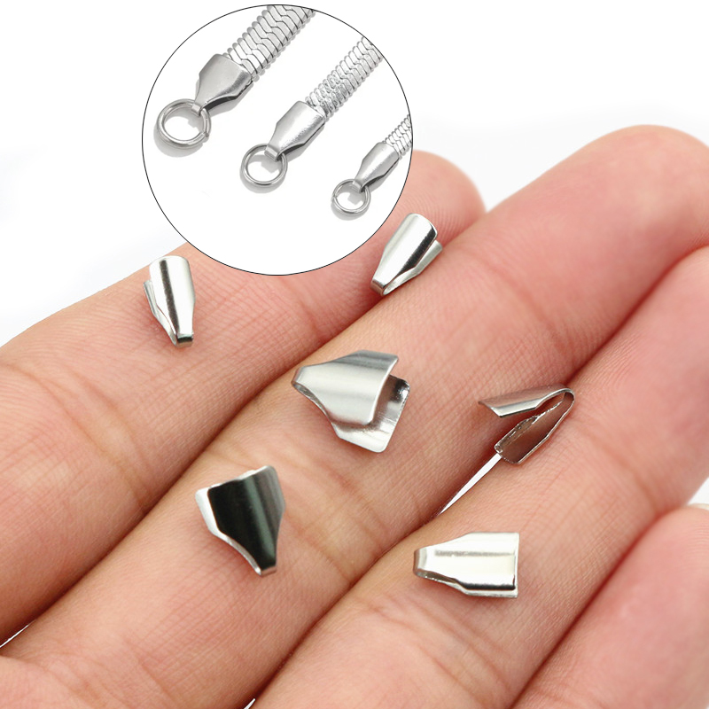 Jewelry Making With Beads - 100pcs Stainless Steel 2-7mm Flat Cords