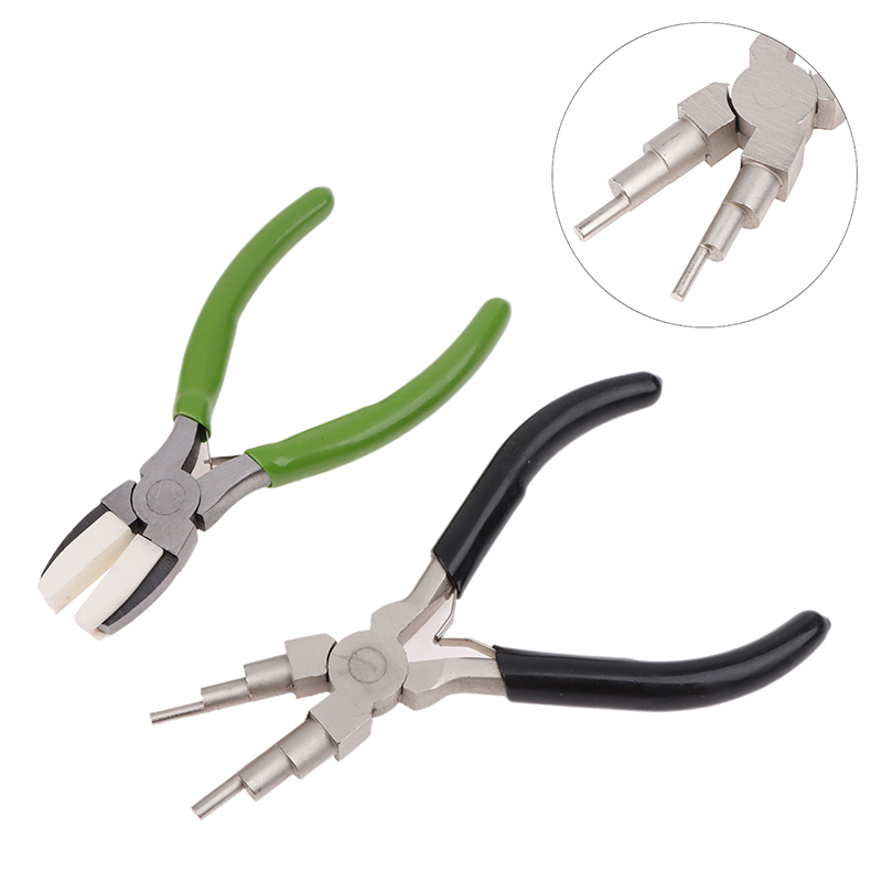 Jewelry Making Round Nose Pliers - Green Flat Nose Pliers Black 6