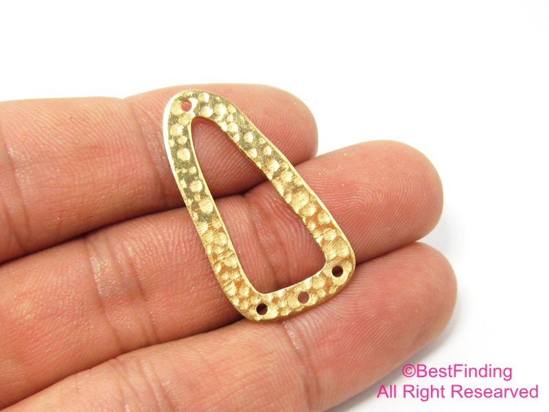 Jewelry Making Hammer - 20pcs Hammered Triangle Brass Connector, Brass