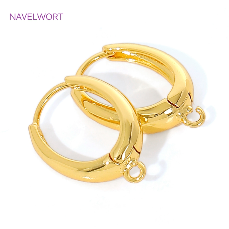 Jewelry Making Set - 18K Gold Plated Brass Earwires Fasteners,Oval