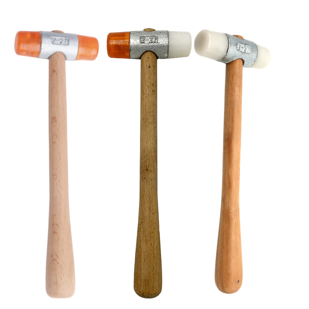 Jewelry Making Hammer - Double-Face Nylon Mallet Hammer with Wooden