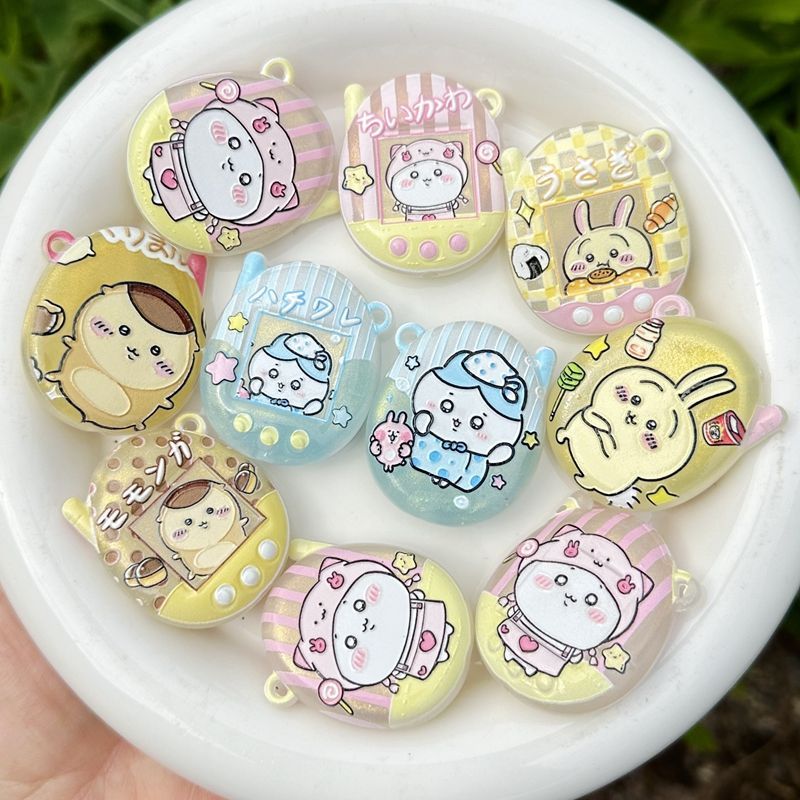 Jewelry Making With Beads - Cartoon Luminous Printed Chiikawa Hole Keychain
