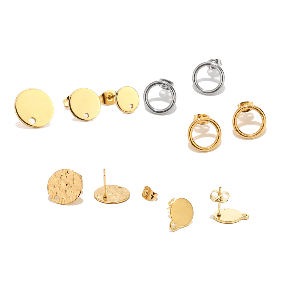 Jewelry Making Hammer - 10pcs Stainless Steel Gold Silver Round