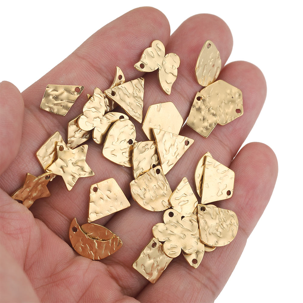 Jewelry Making Hammer - 20pcs Stainless Steel Gold Plated Heart