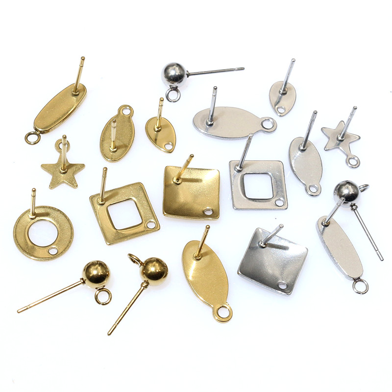Jewelry Making Set - 20pcs Stainless Steel Craft Earring Studs