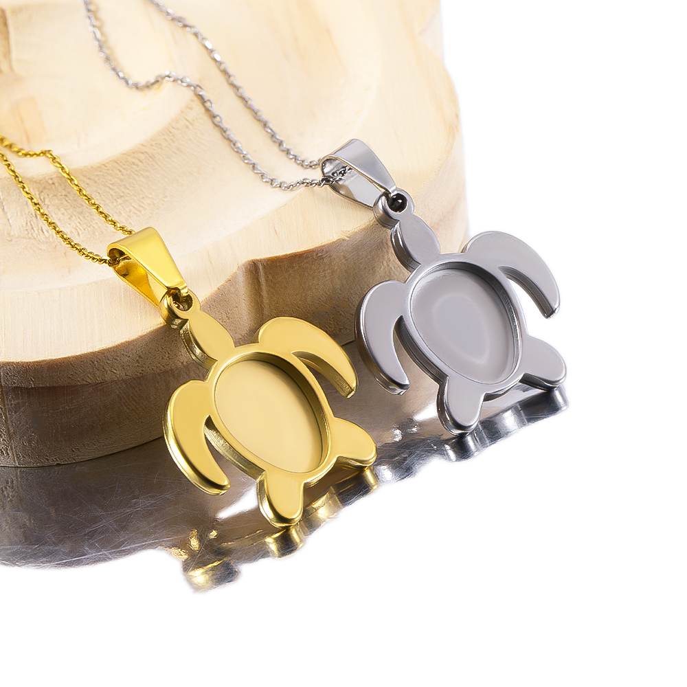 Pendant Blank Bezel - 1pc 5pcs Stainless Steel Gold Plated