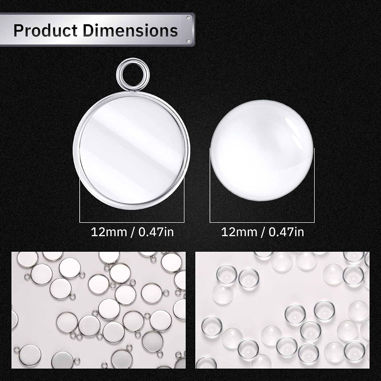 20 Pieces Stainless Steel Roun - Pendant Blank Bezel ulasan dan harga