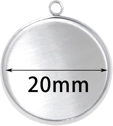 20 Pieces Stainless Steel Roun - Pendant Blank Bezel ulasan dan harga