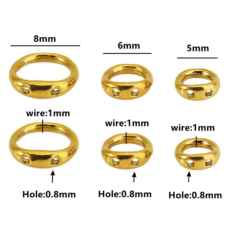 30pcs 5/6/8mm Stainless Steel  - Jewelry Making Equipment ulasan dan harga