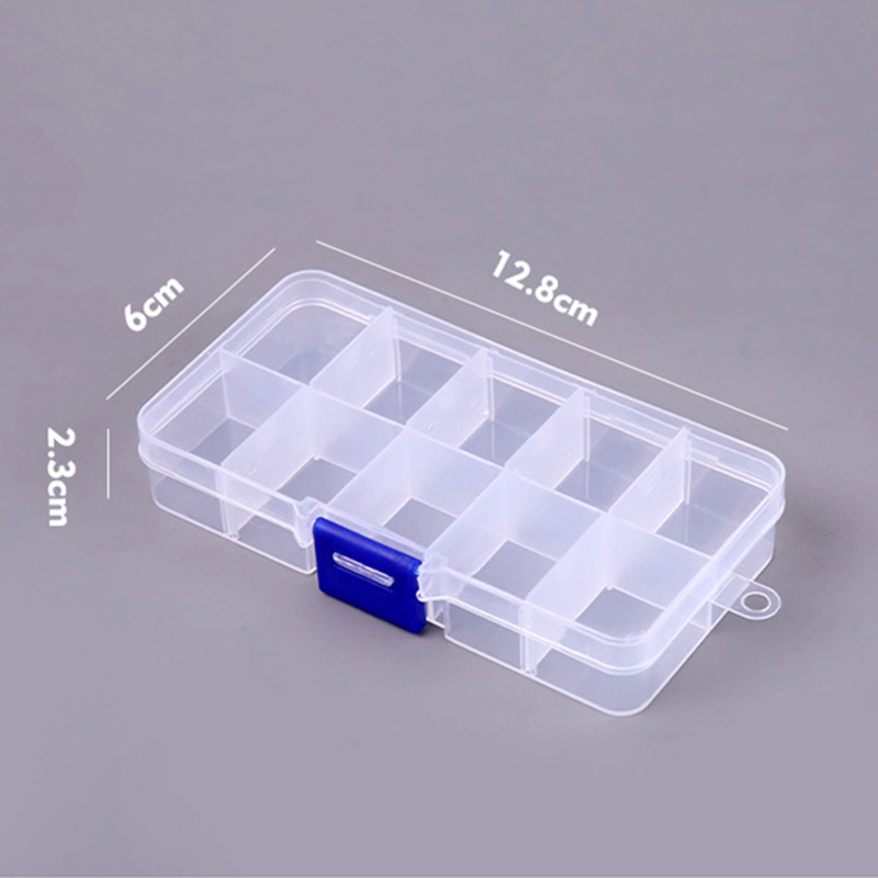 10 Grids Nails Art organizer b - Jewelry Making Organizer Box ulasan dan harga
