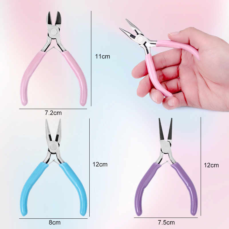 3Pcs Mini Jewelry Pliers Set I - Jewelry Making Round Nose Pliers ulasan dan harga