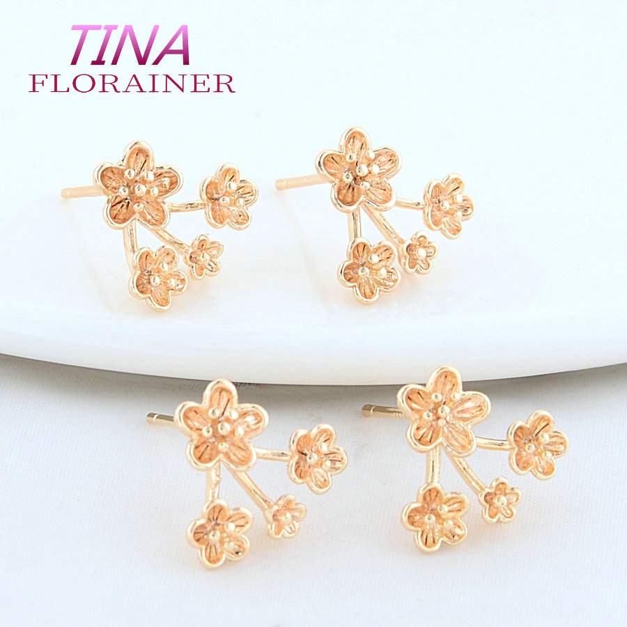 13*14MM 18K Gold Color Plated  - Jewelry Making Set ulasan dan harga