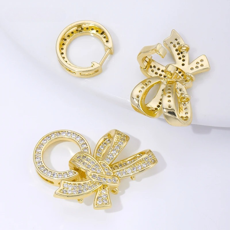 18K Gold Plated Pearl Clasps C - Jewelry Making Equipment ulasan dan harga