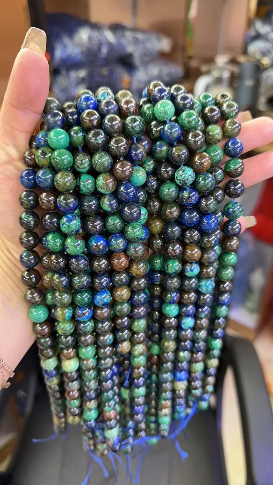 New Natural Azurite Malachite  - Jewelry Making For Seniors ulasan dan harga