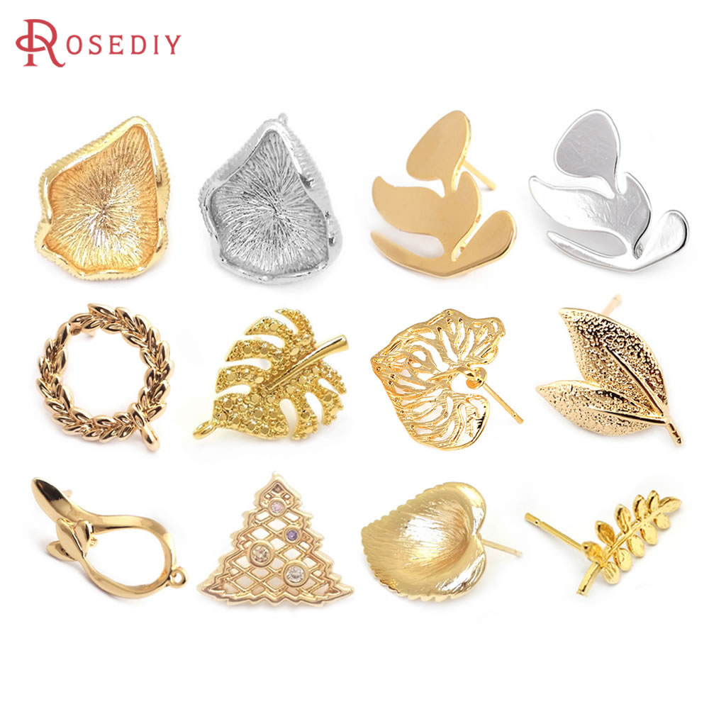18K Gold Color Brass Lotus Lea - Jewelry Making Set ulasan dan harga