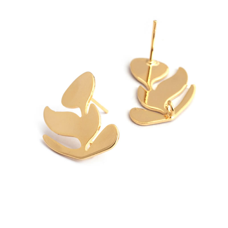 18K Gold Color Brass Lotus Lea - Jewelry Making Set ulasan dan harga