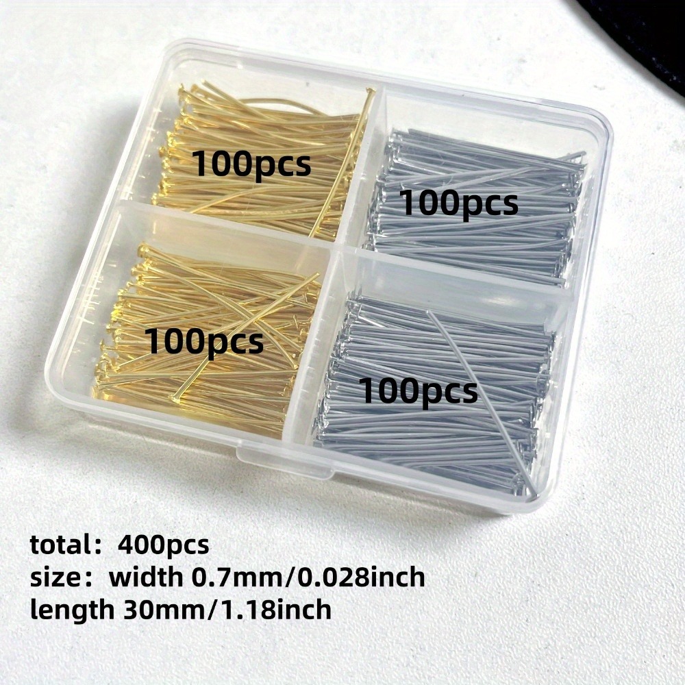 400pcs Mixed Iron Head Pins 30 - Jewelry Making Organizer Box ulasan dan harga