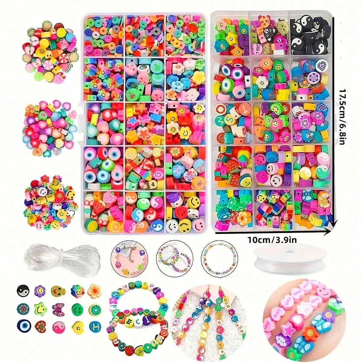 1450/1200/250pcs Polymer Clay  - Jewelry Making Organizer Box ulasan dan harga