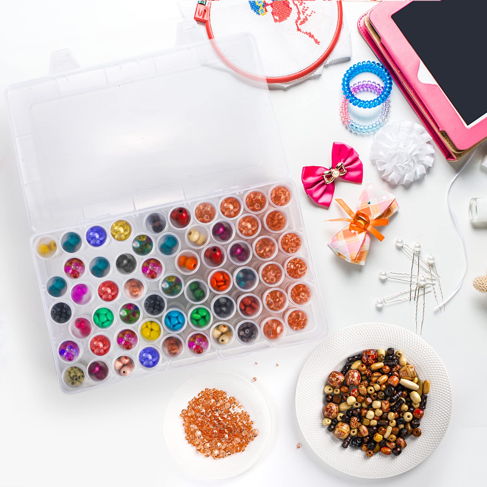 1pc 24/30//38/60 Slots Plastic - Jewelry Making Organizer Box ulasan dan harga