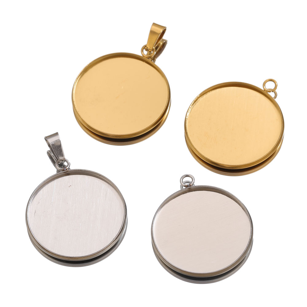 10pcs Stainless Steel Gold Pen - Pendant Blank Bezel ulasan dan harga