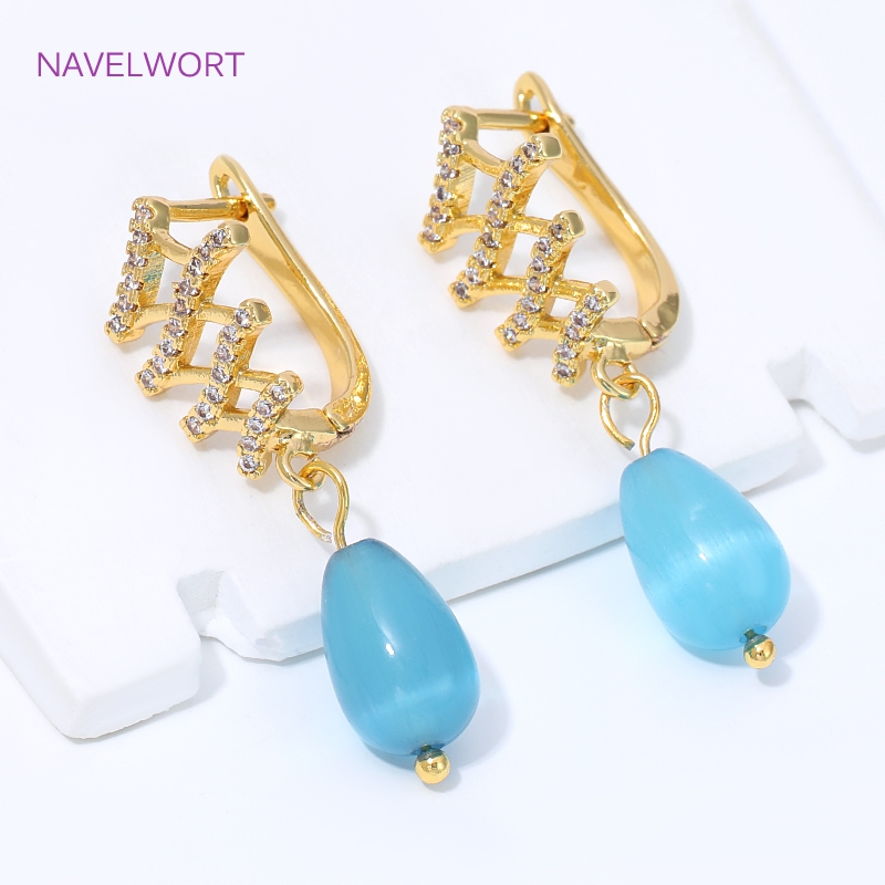 18K Gold Plated Fan Shape Flow - Jewelry Making Set ulasan dan harga