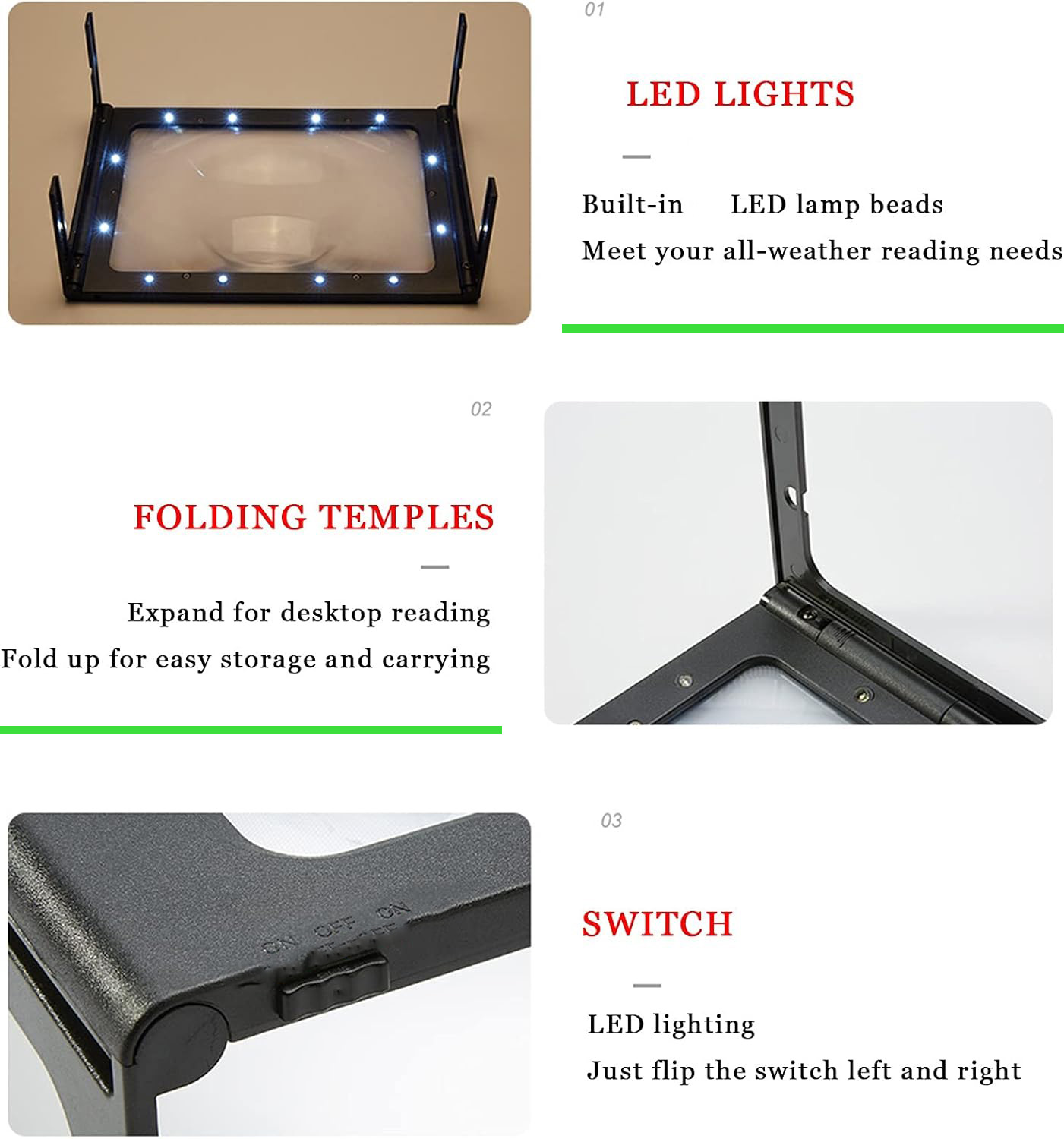3X LED Magnifying Glass with S - Jewelry Making For Seniors ulasan dan harga