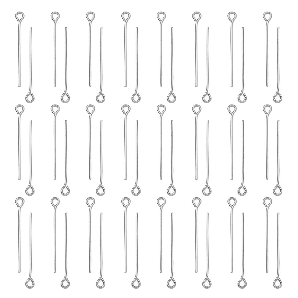 100Pcs/Lot Stainless Steel Eye - Jewelry Making Equipment ulasan dan harga