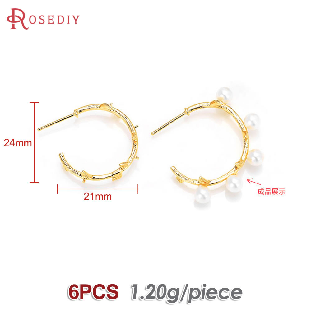 6PCS 18K Gold Color Brass with - Jewelry Making Set ulasan dan harga
