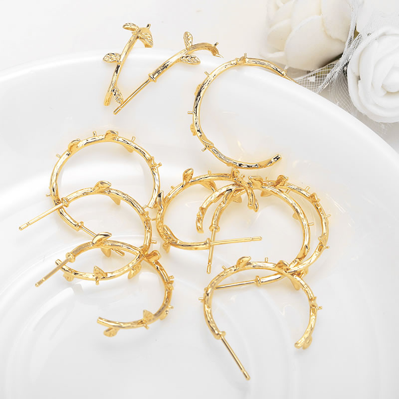 6PCS 18K Gold Color Brass with - Jewelry Making Set ulasan dan harga