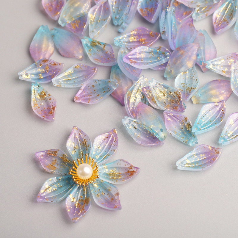 10pcs Flower Petal Shape 18x9m - Jewelry Making Qc ulasan dan harga