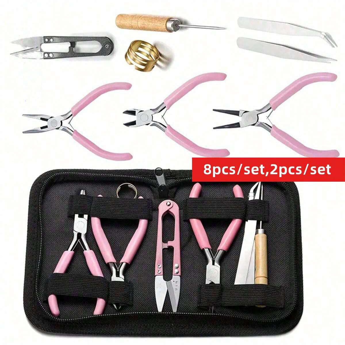 8pcs/set,2pcs/set Pink Senior  - Jewelry Making For Seniors ulasan dan harga