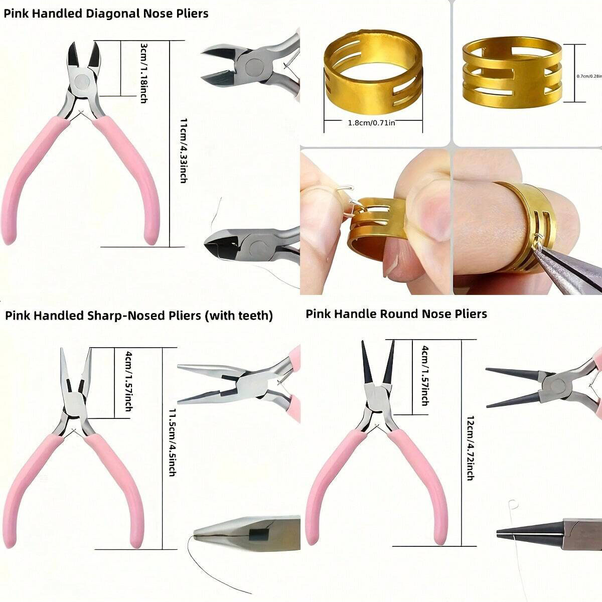 8pcs/set,2pcs/set Pink Senior  - Jewelry Making For Seniors ulasan dan harga