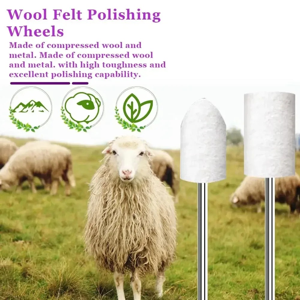80PCS Wool Felt Buffing Wheel  - Jewelry Making Set ulasan dan harga