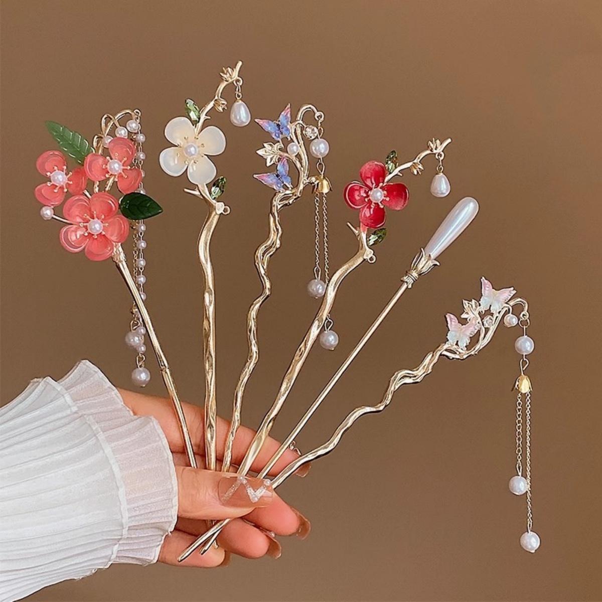 2025 New Flower Hairpin For Wo - Jewelry Making With Beads ulasan dan harga