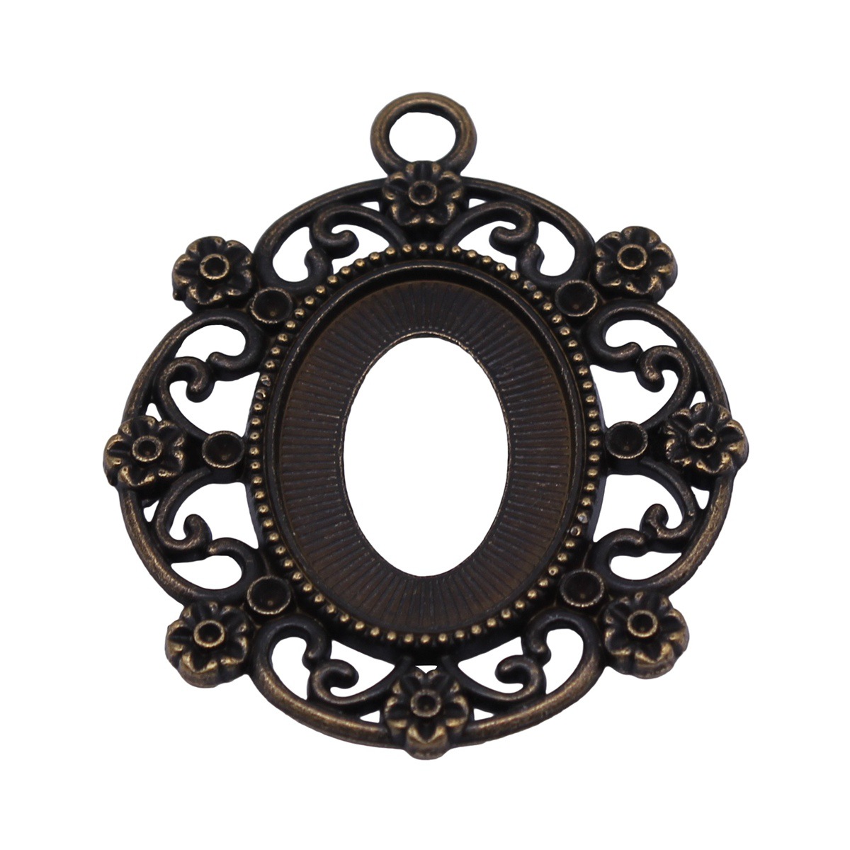 Fit 18x25mm Bezel Tray Setting - Pendant Blank Bezel ulasan dan harga