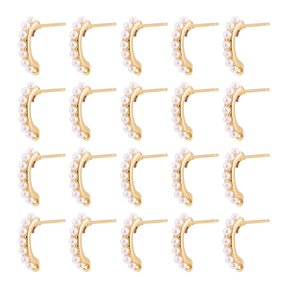 30pcs Brass Stud Earring Findi - Jewelry Making Set ulasan dan harga