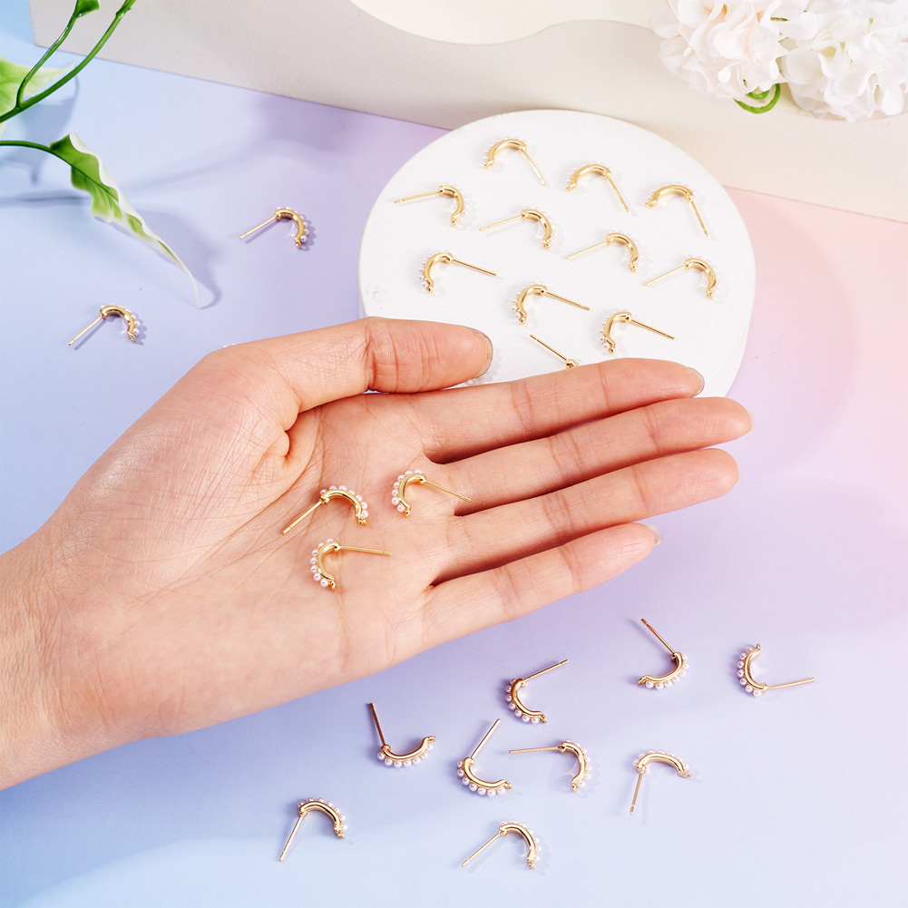 30pcs Brass Stud Earring Findi - Jewelry Making Set ulasan dan harga