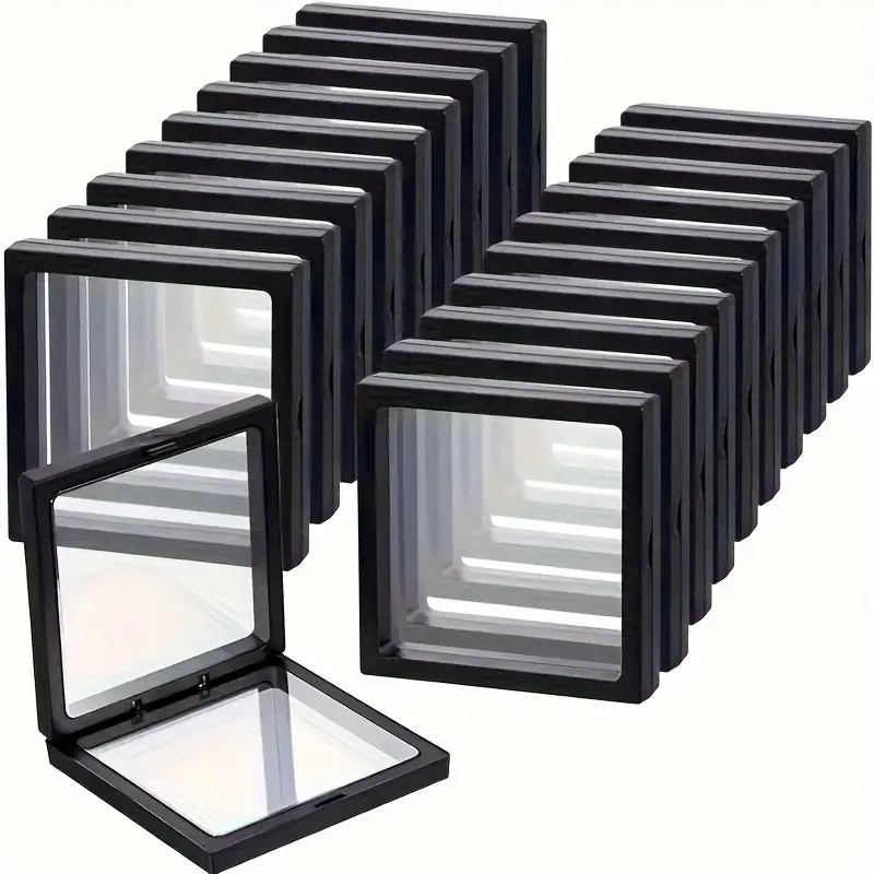 20Pcs Clearview 3D Floating Di - Jewelry Making Organizer Box ulasan dan harga