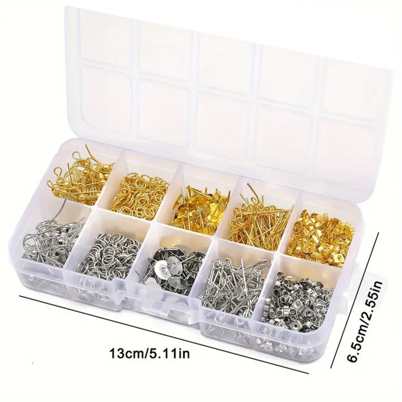 1 Set Box Ear Hook Single Loop - Jewelry Making Organizer Box ulasan dan harga