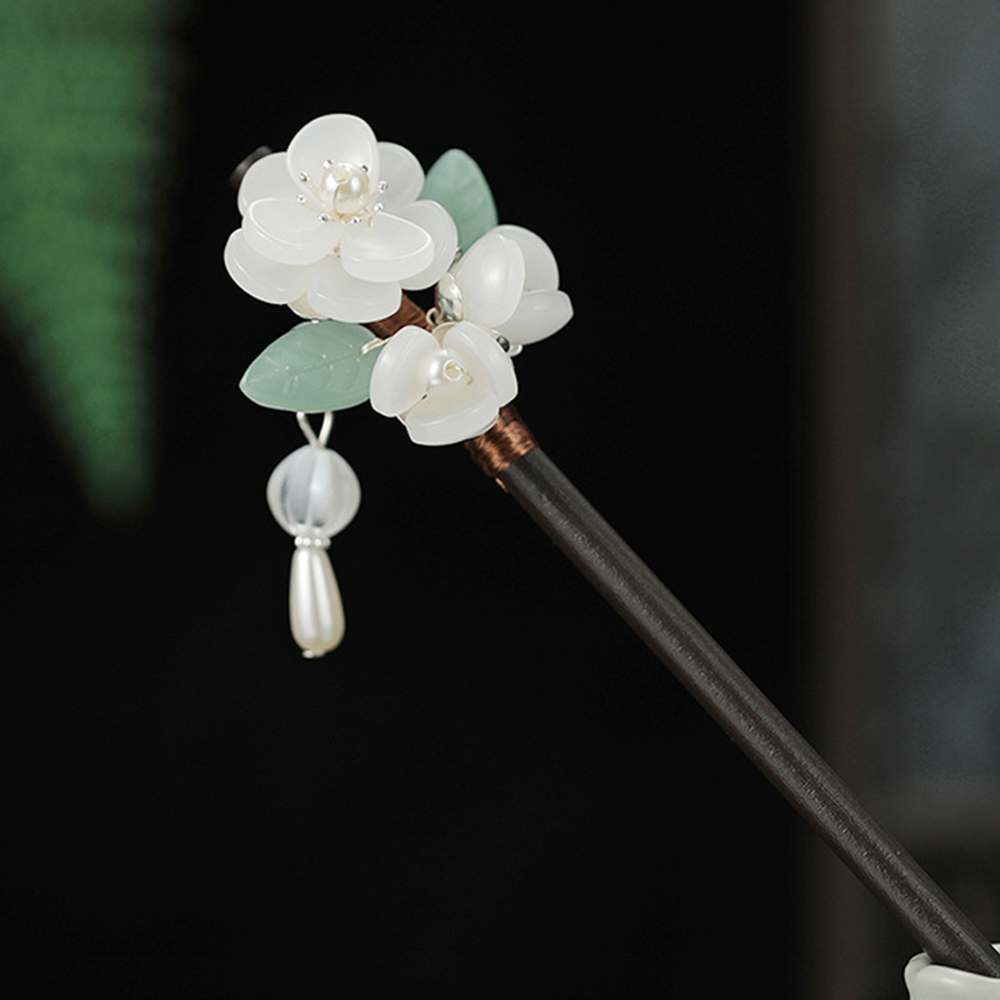 Retro Flower Hairpin With Pear - Jewelry Making With Beads ulasan dan harga